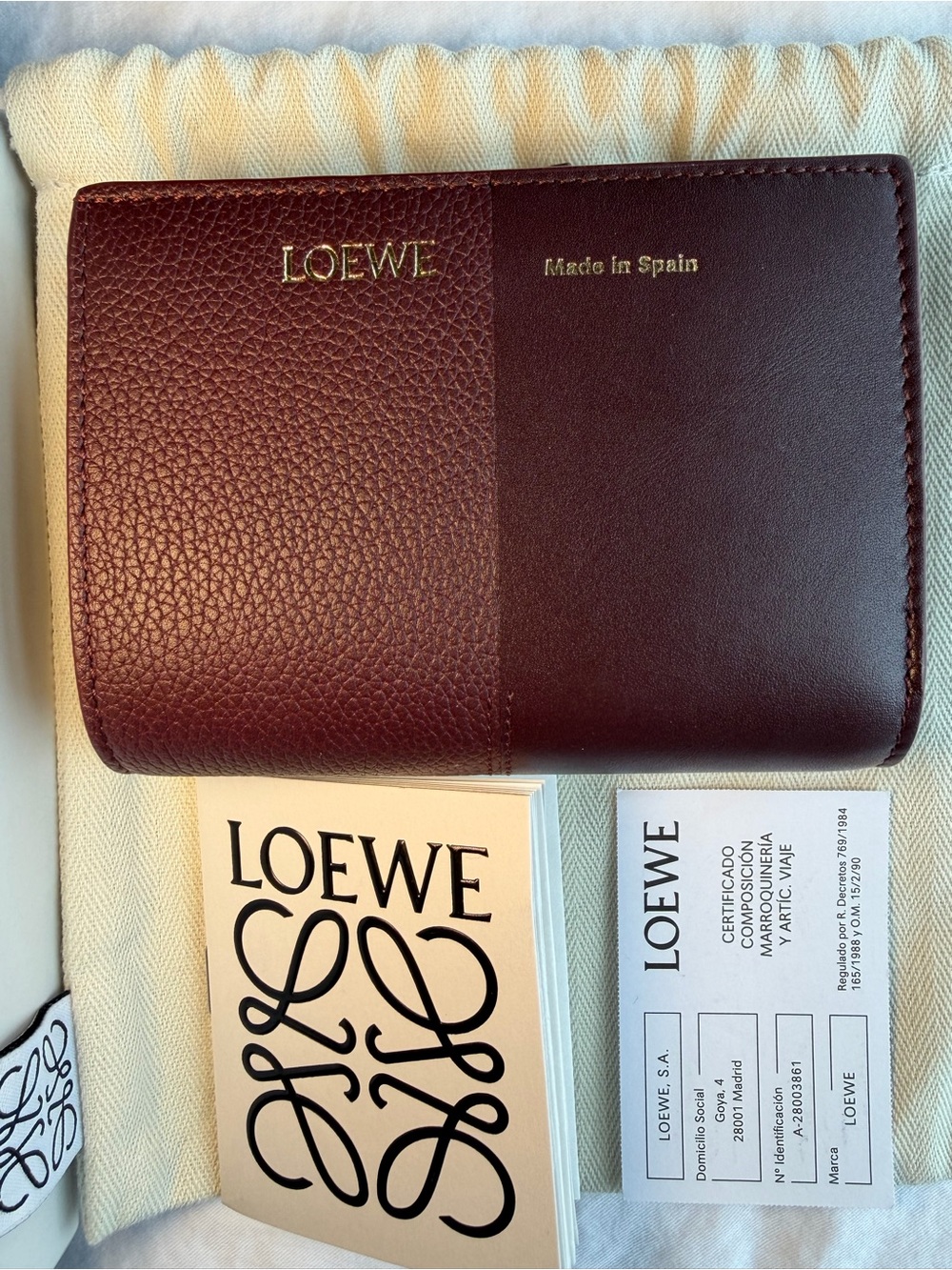 Small wallet in smooth and grained calfskin Loewe - Picture 11 of 12
